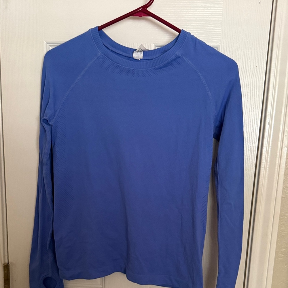 90 Degree By Reflex Seamless Zala Long Sleeve in Light Blue